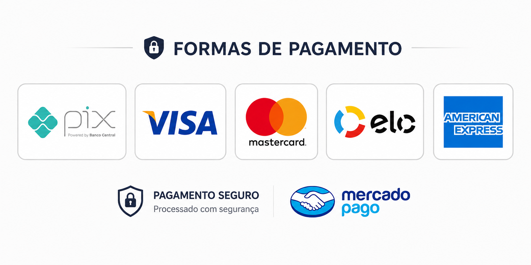 Formas de pagamento