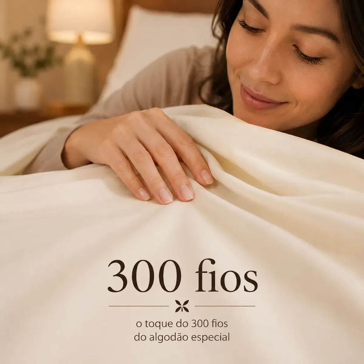 Imagem adicional de Jogo de Lençol Queen Percal 300 Fios Liso Döhler