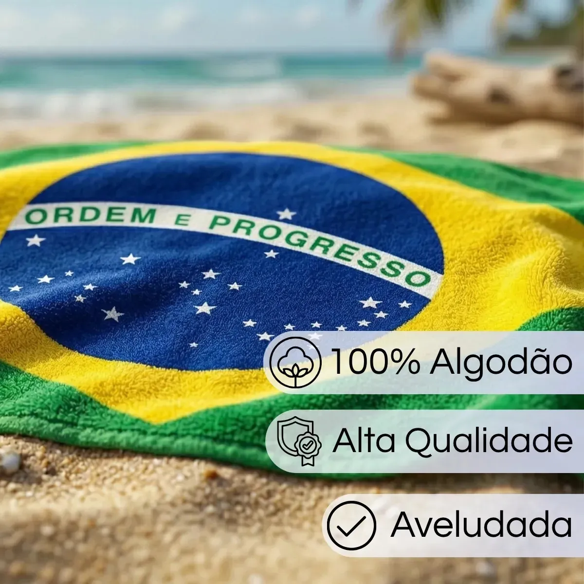 Imagem adicional de Toalha Aveludada Bandeira do Brasil