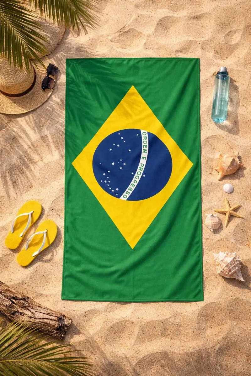 Imagem adicional de Toalha Aveludada Bandeira do Brasil
