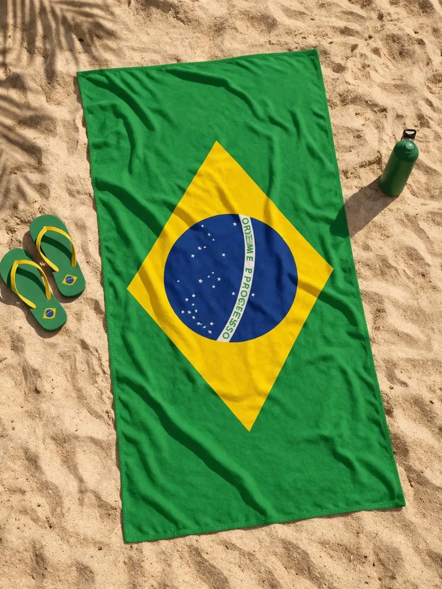 Toalha Aveludada Bandeira do Brasil